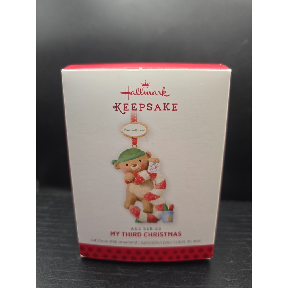 Hallmark MY 3rd Christmas, Age Series Ornament- Can be personalized w/year
